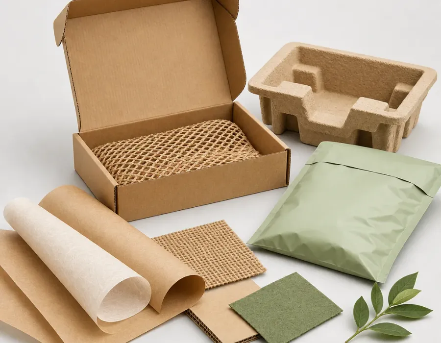 Eco friendly packaging materials and paper box solution samples