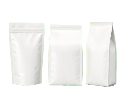 Flexible pouch packaging types arranged for structure comparison