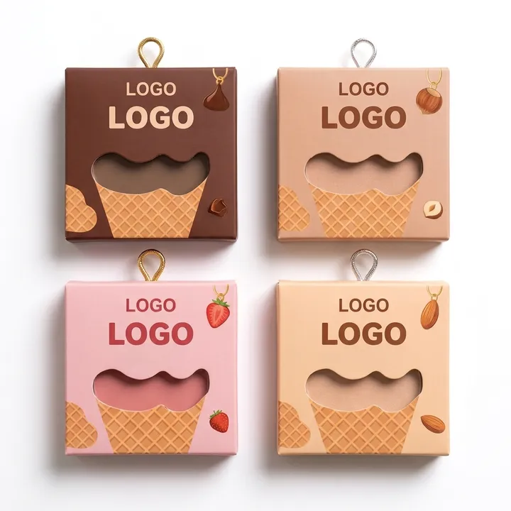 Four colorful window boxes for contour, highlighter, and blush makeup palettes