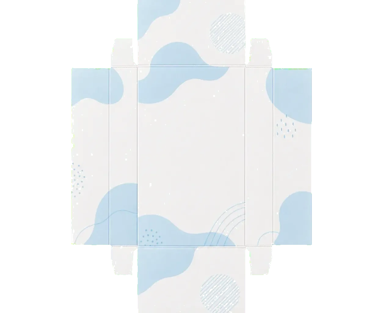 Seal end box unfolded carton blank with connected panels, flaps, and crease lines