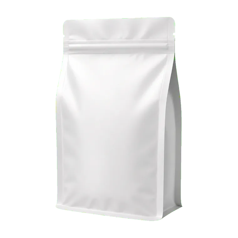 Stand-up pouch used as a temporary snack and dry food packaging image
