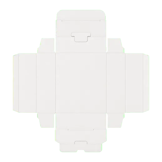 Unfolded straight tuck end carton blank with connected panels, flaps, and crease lines
