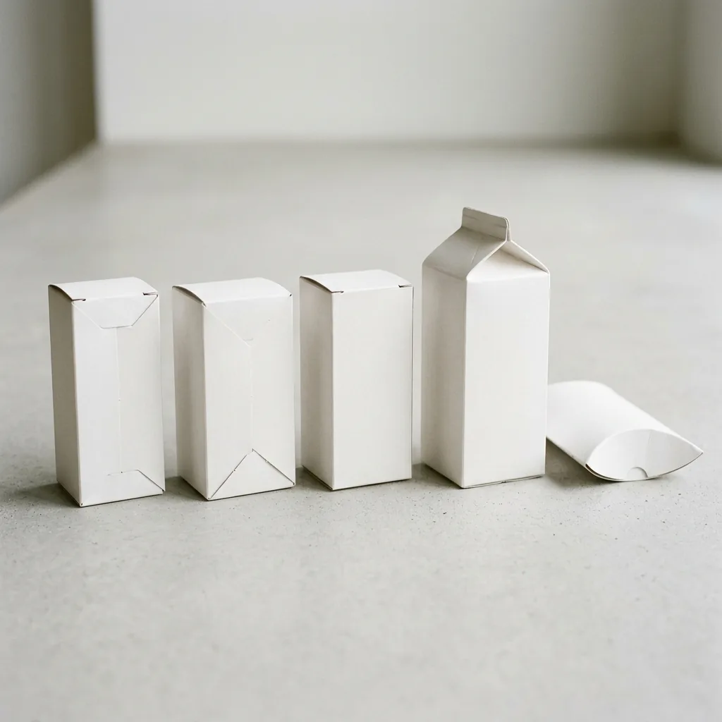 Folding carton paperboard boxes for retail packaging
