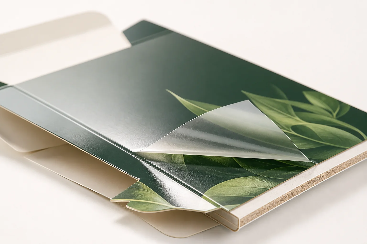 Matte lamination finish on packaging