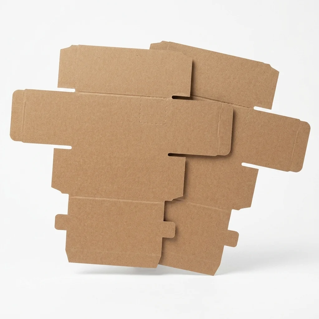 Die cut natural kraft paperboard carton blanks