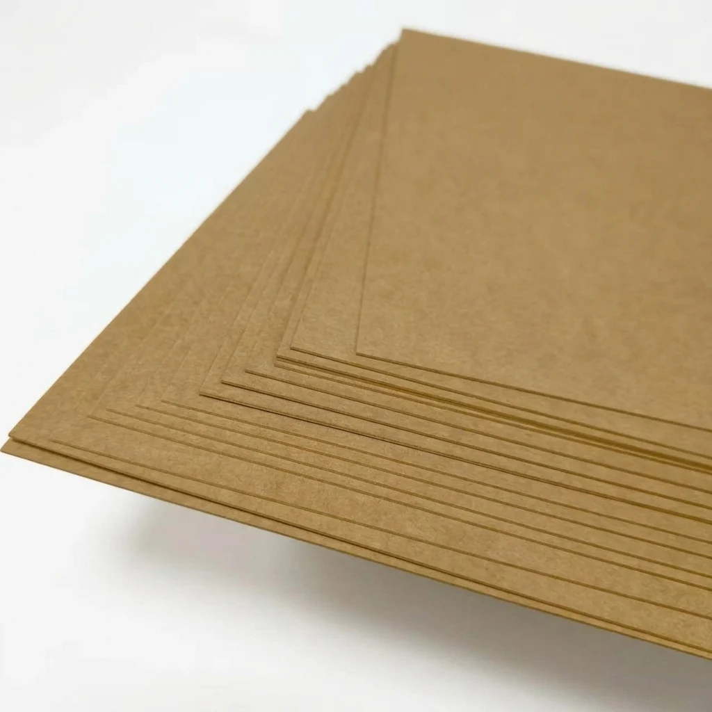 Kraft board sample for natural packaging