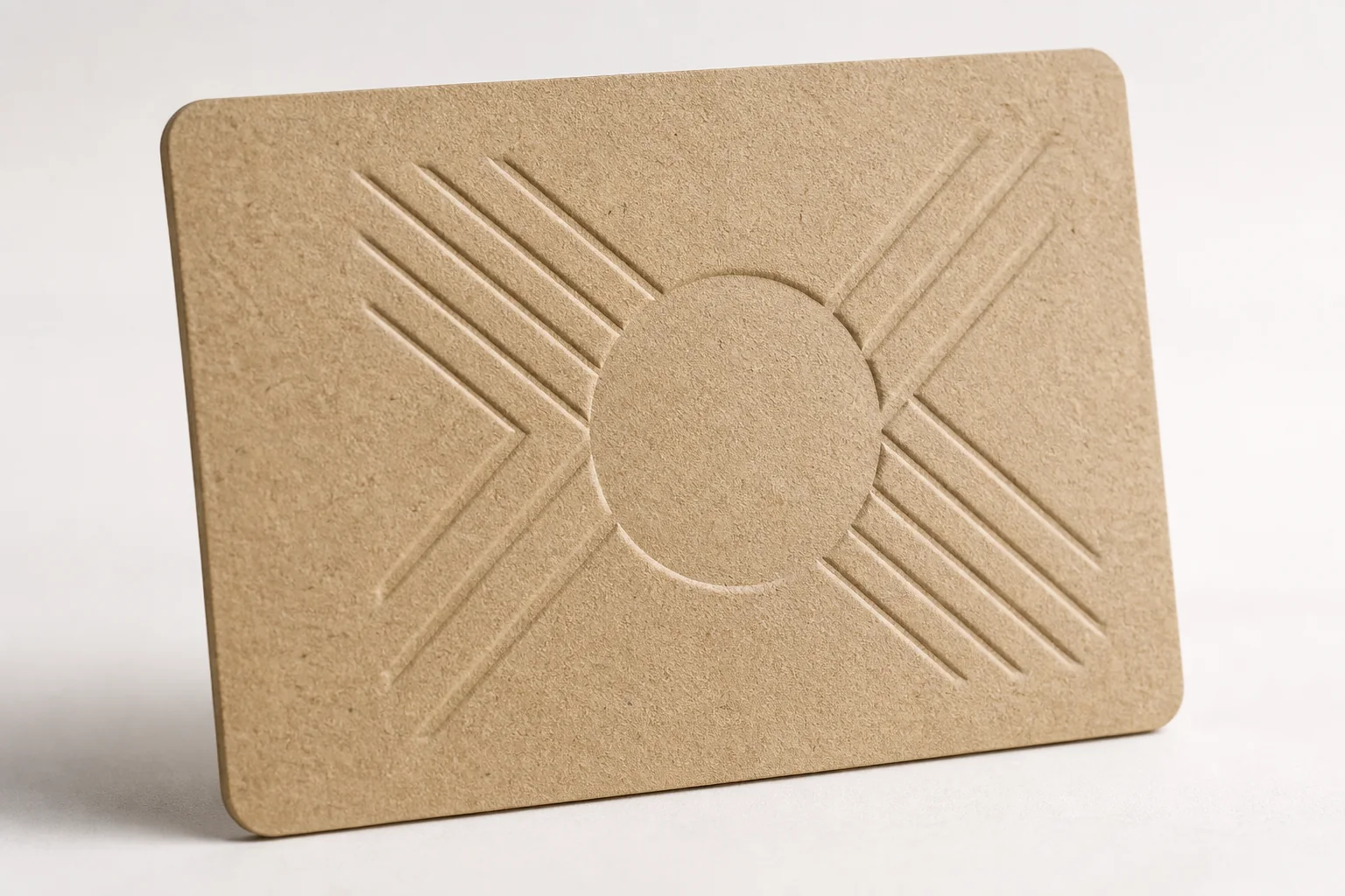 Debossed recessed packaging detail