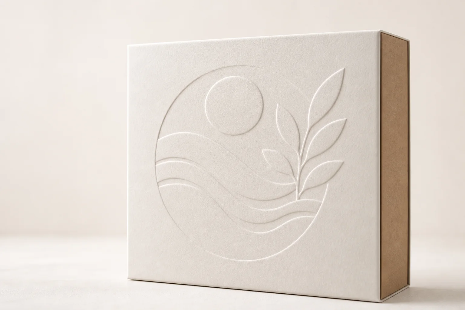 Embossed raised packaging detail
