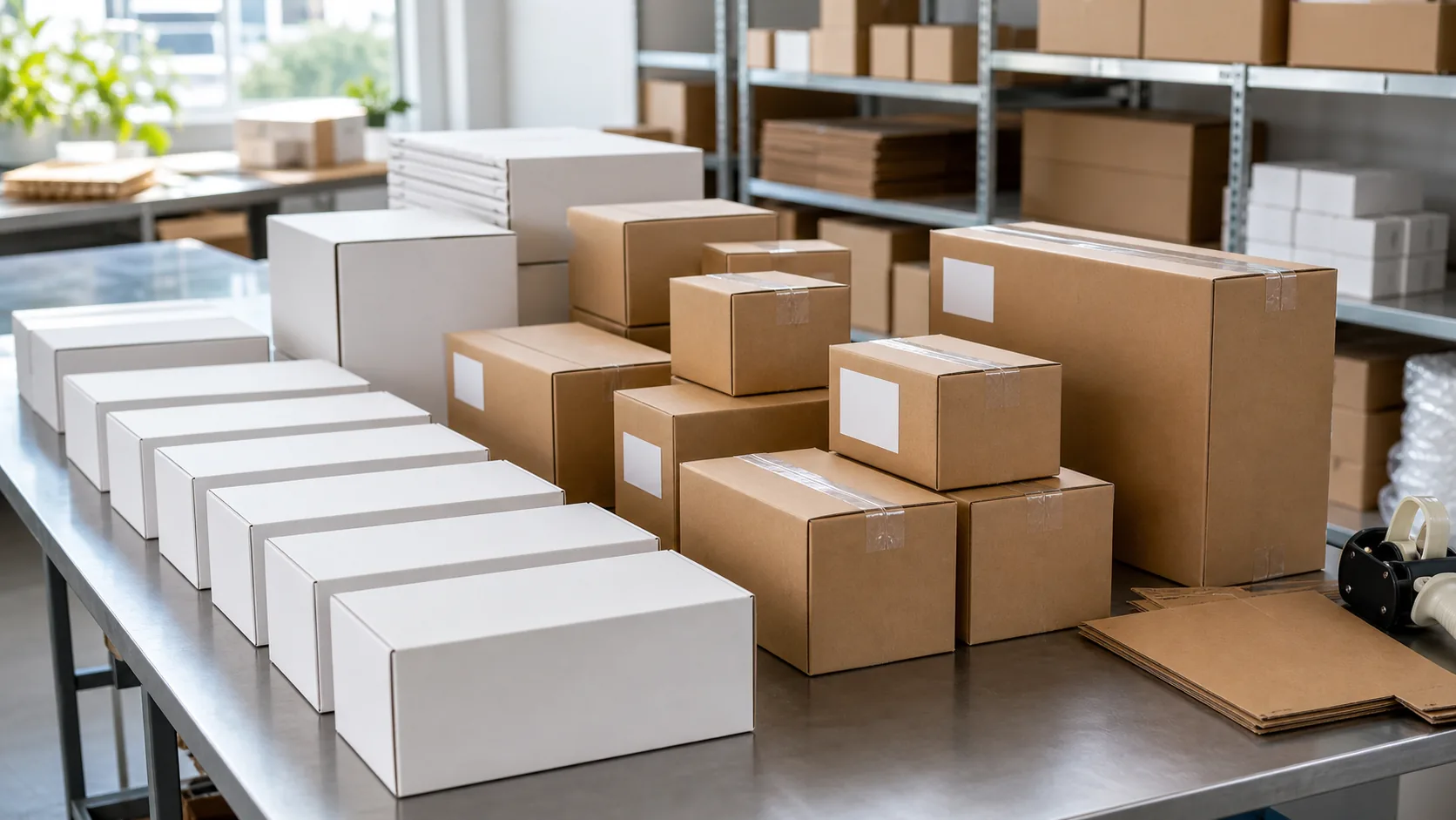Custom packaging cartons and paper boxes prepared for delivery coordination