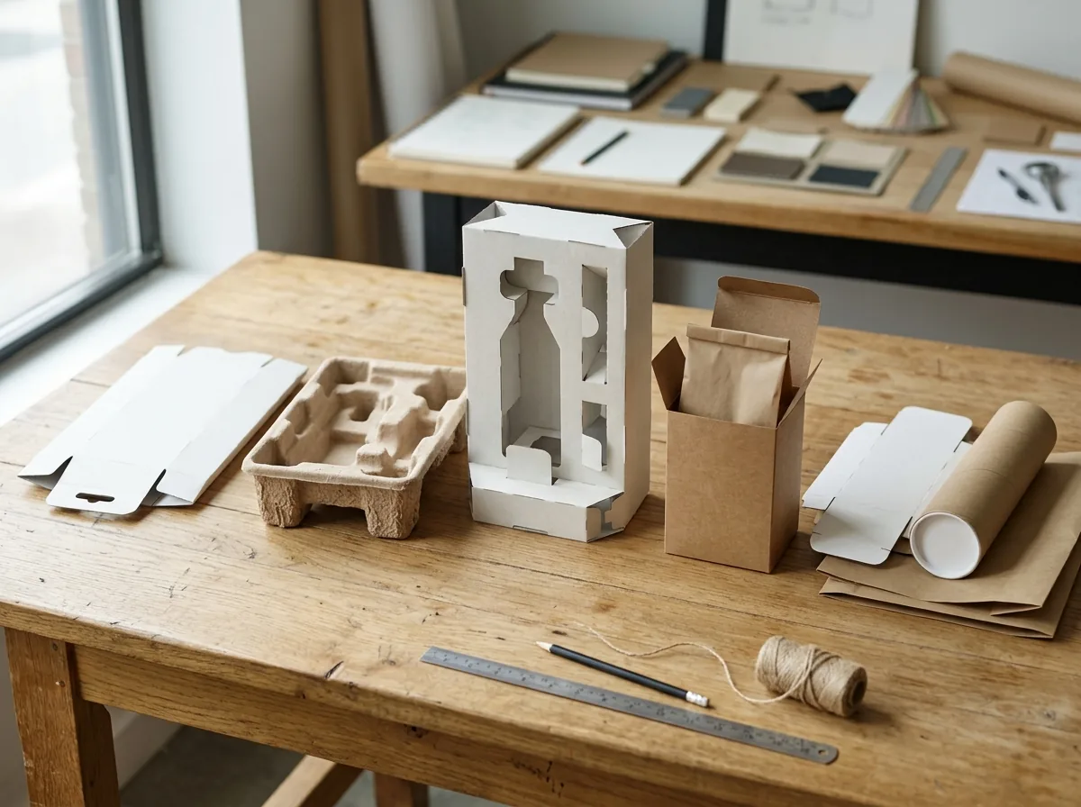 Packaging structure review for plastic reduction and paper inserts